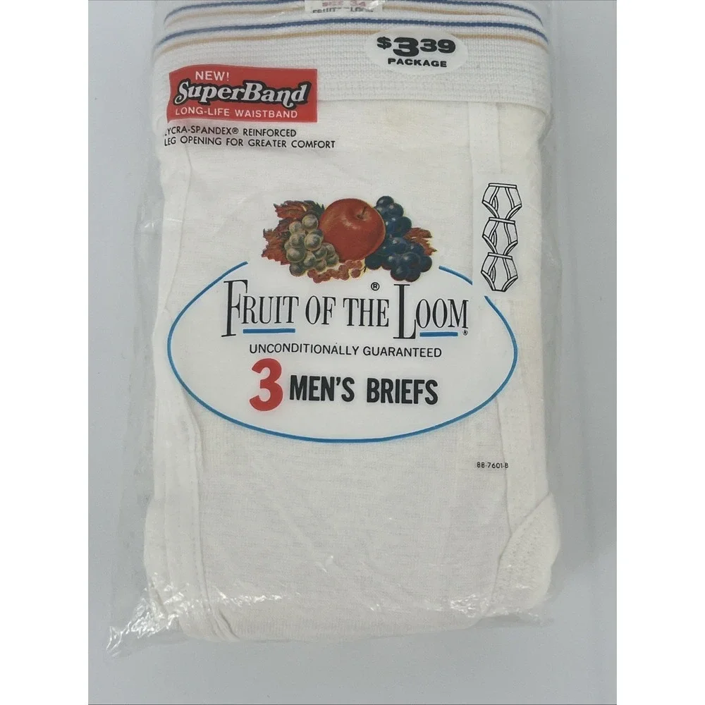 Vtg 2 NOS 1980s Fruit of The Loom Men's Medium 34-36 Briefs 3-Packs Sealed